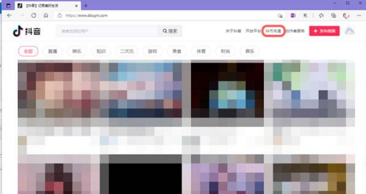 抖音网页版充值入口在哪里。