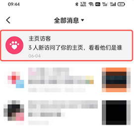 抖音主页访客如何看。