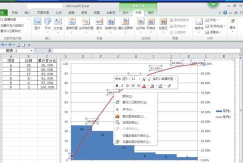 Excel2010版制作柏拉图的图文操作。