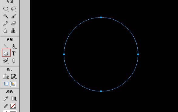 fireworks绘制一轮满月的具体操作。