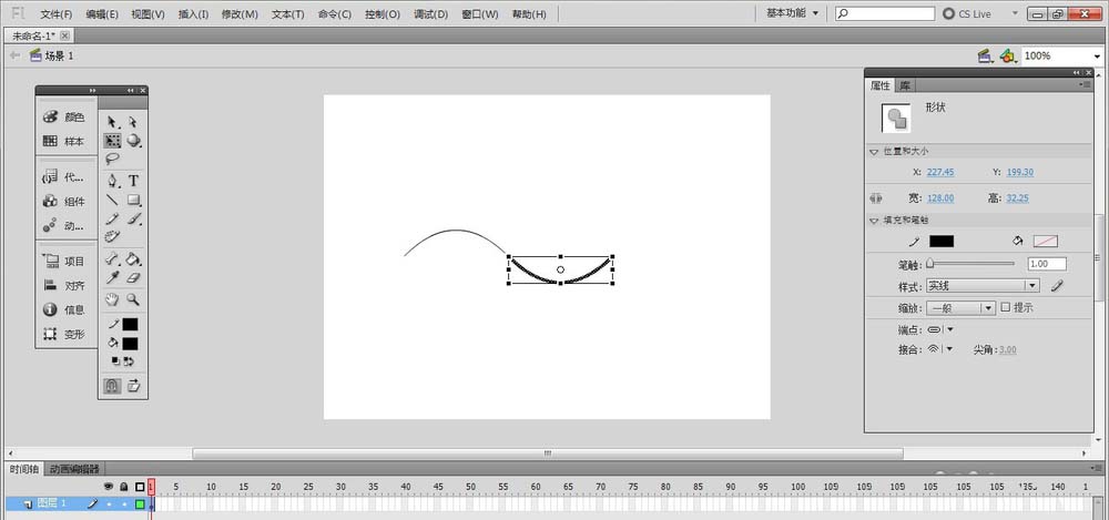 flash制作基本图形的操作流程。