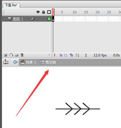 Flash做出一段下雪动画效果的详细操作。
