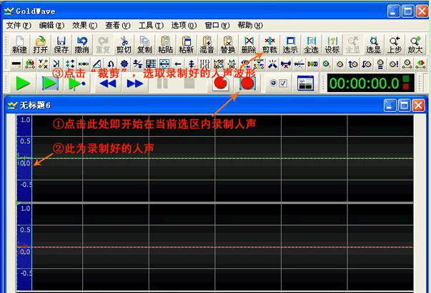 GoldWave基本使用方法，不会的照做就行了