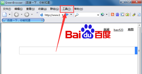 GreenBrowser浏览器阻止窗口弹出的简单操作。