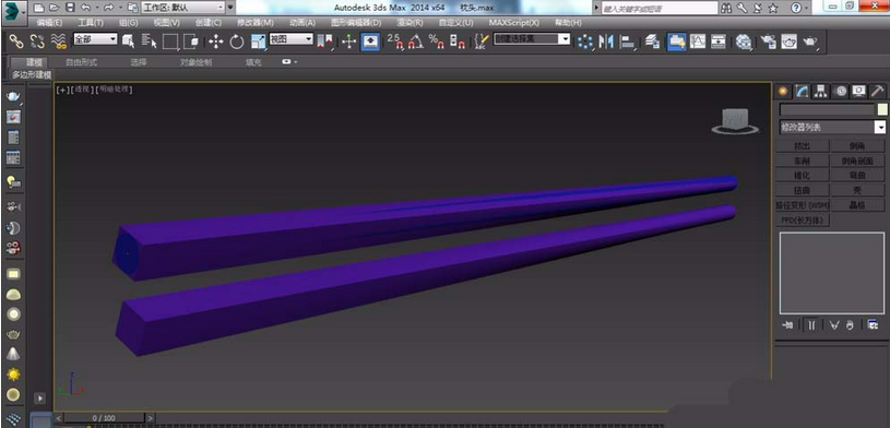 关于3Ds MAX创建一双筷子的操作步骤