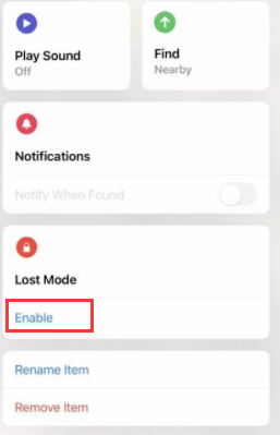 关于airtag丢失模式如何添加邮箱。