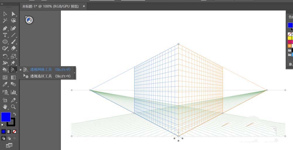 关于Adobe Illustrator CS6中使用透视网格工具的操作方法