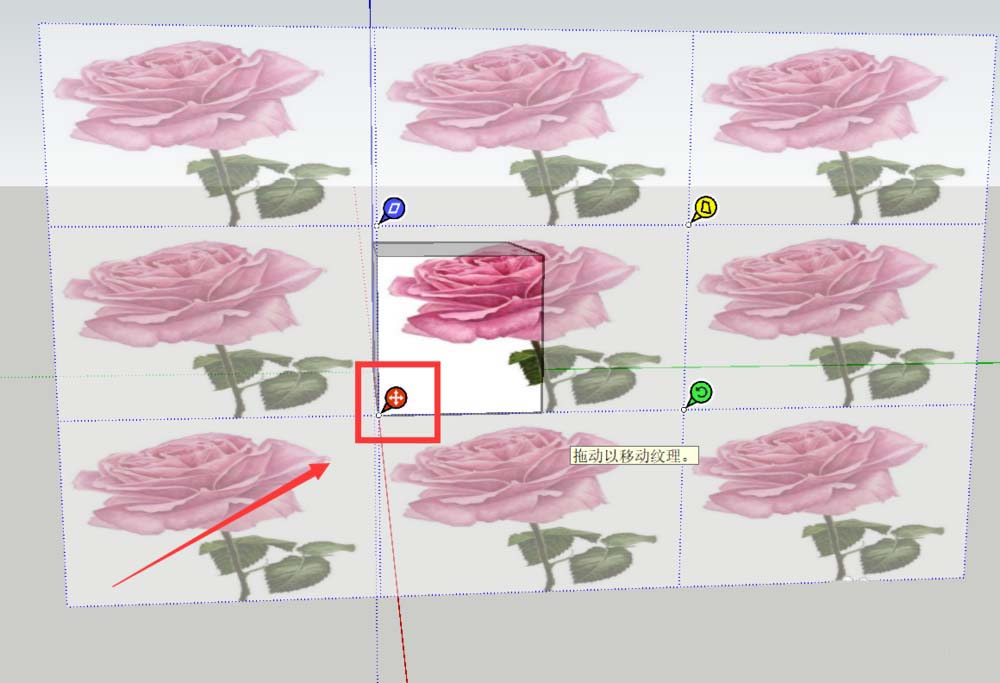 草图大师更改材质贴图位置的具体方法截图