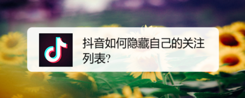 关于抖音怎么不让别人看见自己的关注列表。