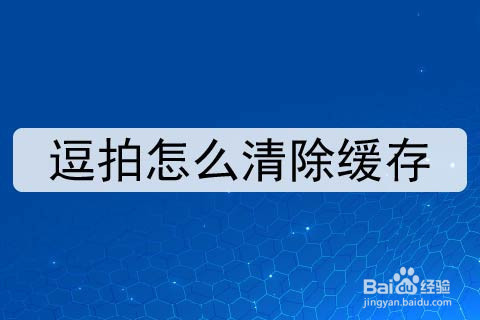 关于逗拍缓存怎么清理。