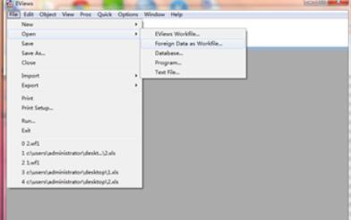 关于Eviews建立数据的操作方法 关于如何接物