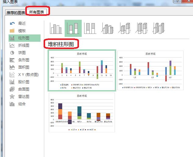 关于Excel表格中数据做成多列堆积柱形图的操作方法 excel表格求和