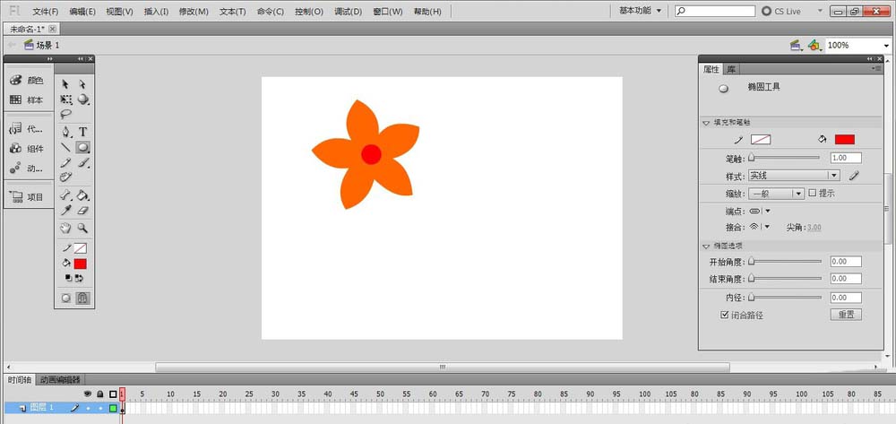 关于Flash绘制花朵的图文操作过程 教flash的网站