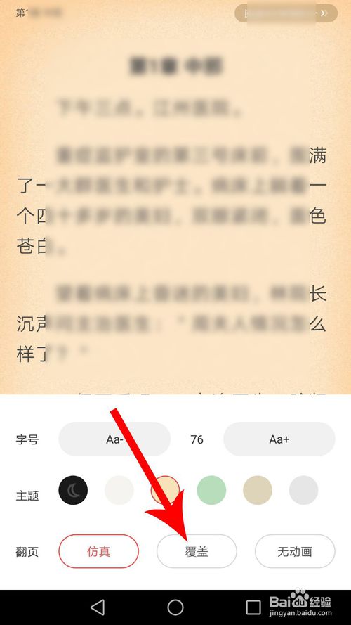 关于疯读小说如何设置翻页。