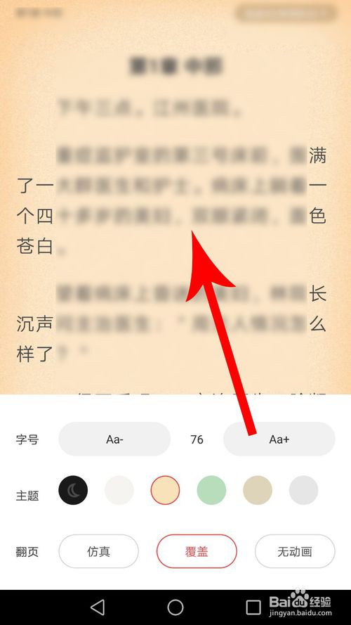 关于疯读小说如何设置翻页。