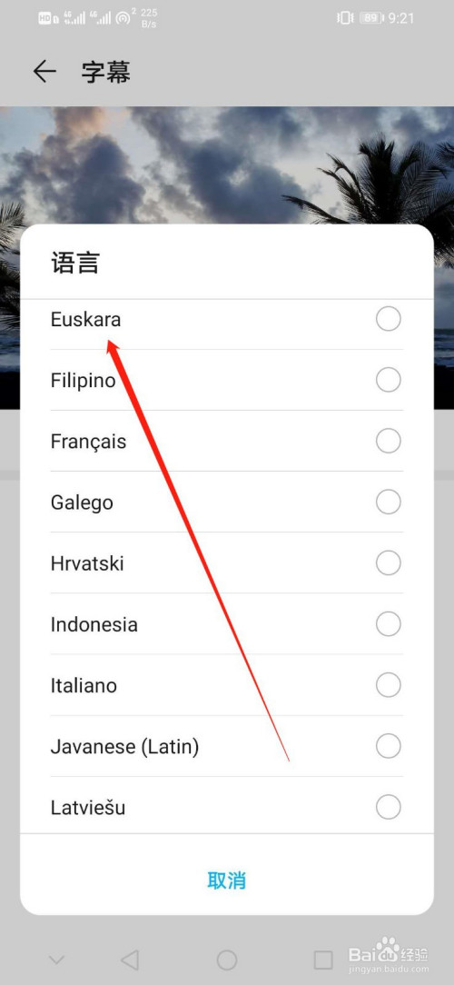 关于华为手机如何设置字幕语言为Euskara。