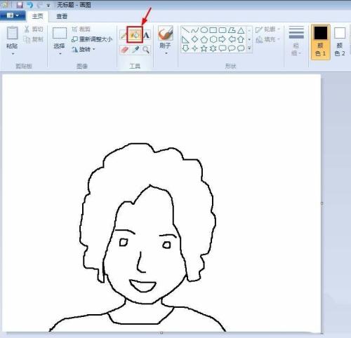 关于画图工具绘制卡通头像的具体方法 画图工具绘制图形