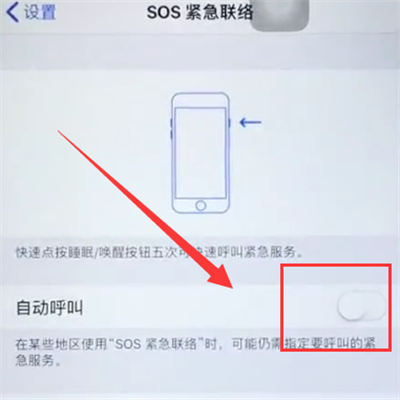 关于iphone6plus中打开SOS紧急联络的简单方法。