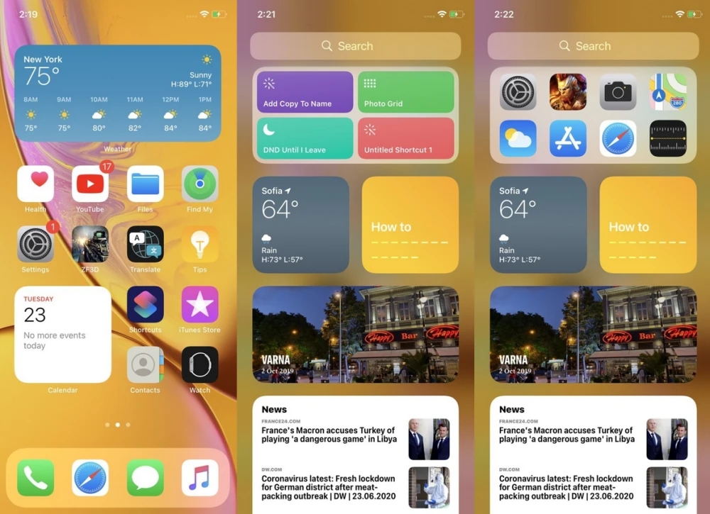 关于iOS14小组件怎么叠加。