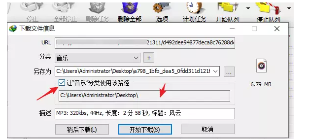关于Internet Download Manager如何下载音乐文件。