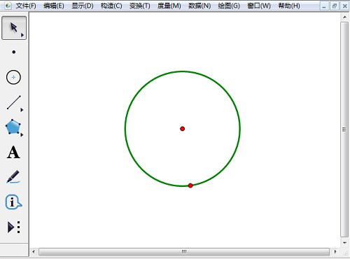 关于几何画板如何绘制月牙形图案。