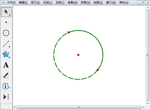 关于几何画板如何绘制月牙形图案。