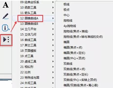 关于几何画板绘制圆锥曲线的具体方法 几何画板绘制任意曲线