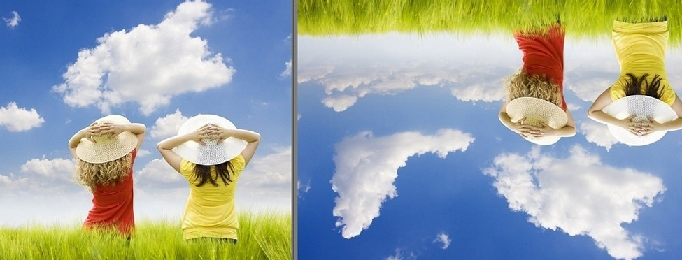 光影魔术手里镜像翻转功能使用操作介绍。