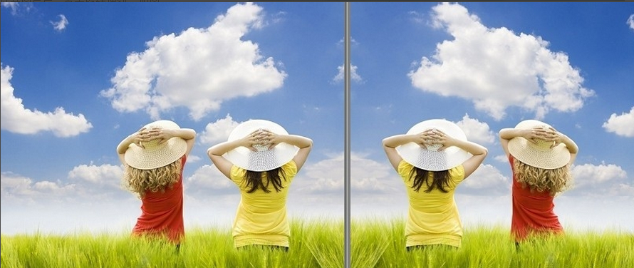 光影魔术手里镜像翻转功能使用操作介绍。