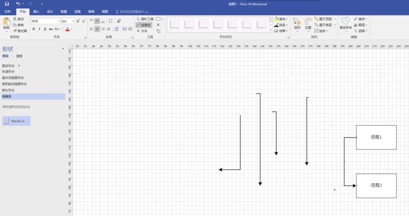 关于Microsoft Office Visio中使用默认有箭头连接线的具体操作教程 关于人情世故的人比事事顺着你的更爱你 什么意思