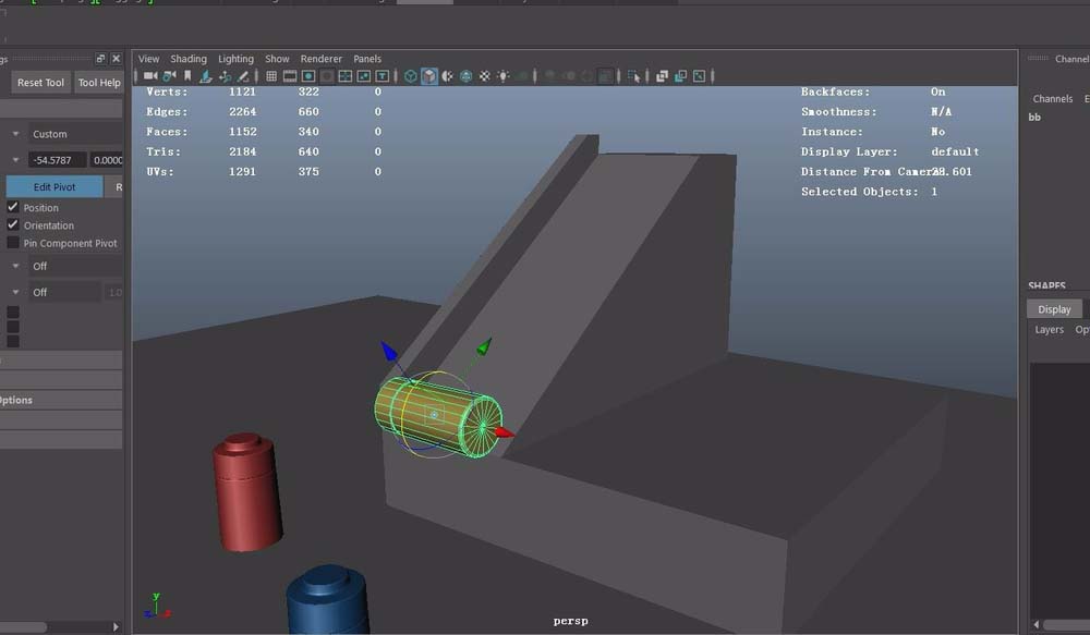 关于maya将模型改变中心点和方向的具体方法