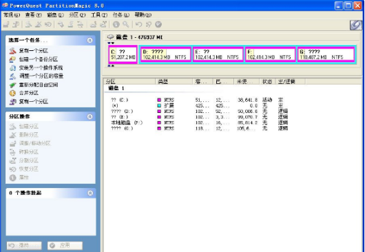 关于PowerQuest PartitionMagic如何实现硬盘分区。