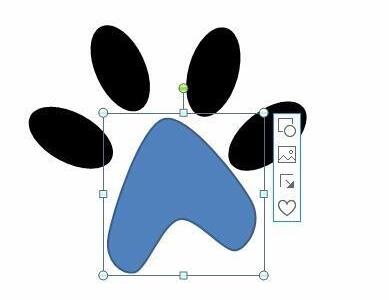 关于PPT制作一串小狗脚印的操作流程