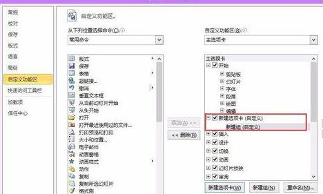 关于PPT中自定义设置功能区的方法教程