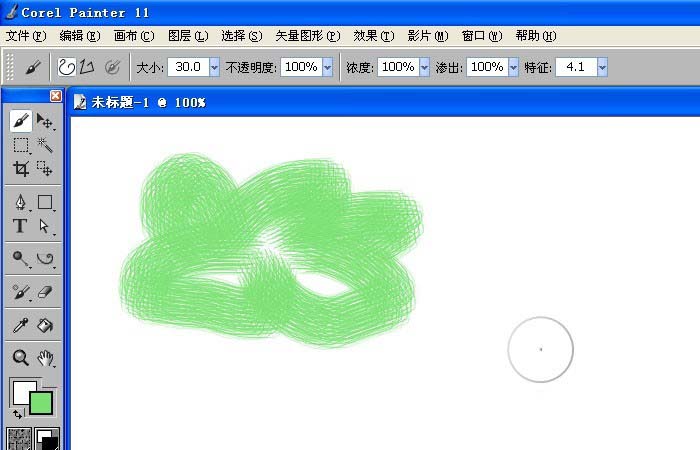 关于painter中使用水墨画笔绘制图形具体操作方法