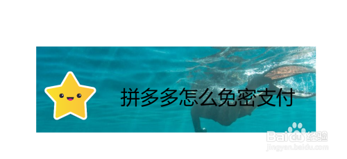 关于拼多多怎么开通免密支付。