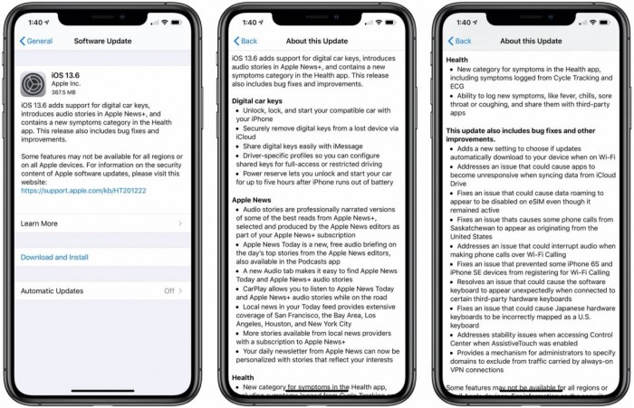 关于苹果ios13。