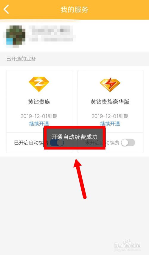关于QQ黄钻怎么打开自动续费。