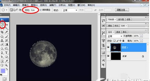 关于巧用photoshop打造红月亮的具体方法。