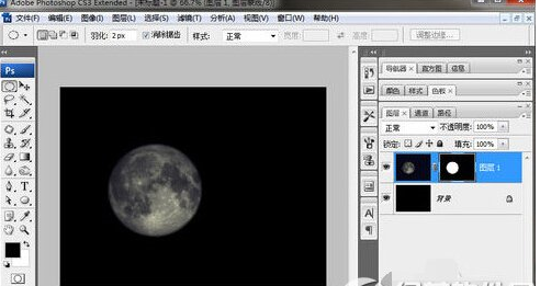 关于巧用photoshop打造红月亮的具体方法。