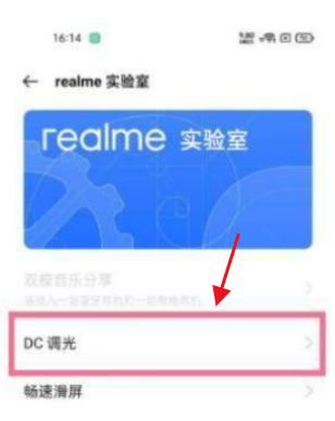 关于realme真我GT大师版在哪里打开DC调光功能。