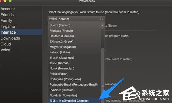 关于Steam游戏平台怎么设置中文
