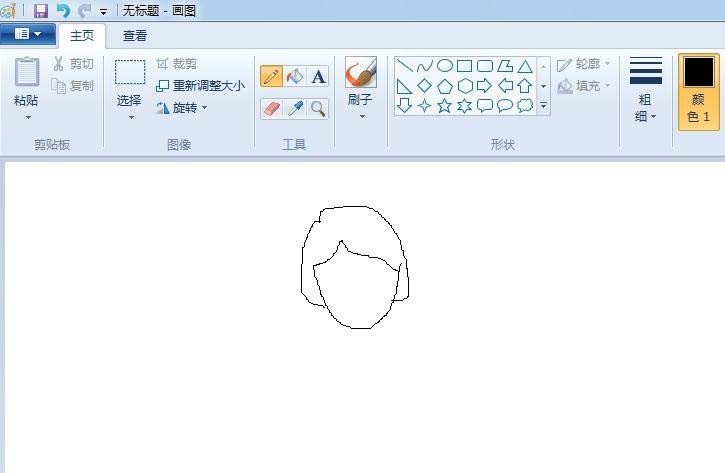 关于使用画图工具绘画出简笔画人物具体操作步骤