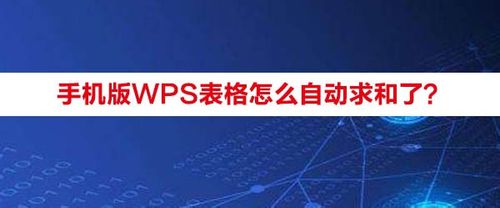 关于手机版WPS表格怎么自动求和。
