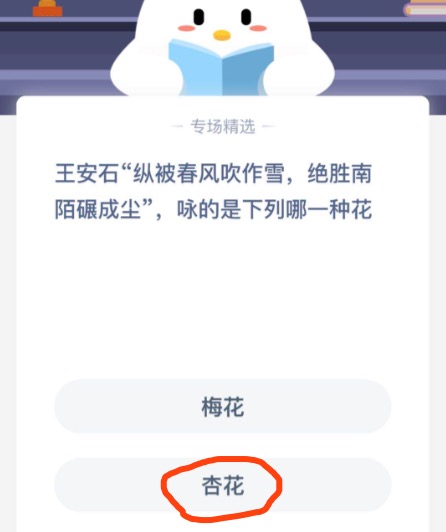 关于王安石纵被春风吹作雪绝胜南陌碾成尘咏的是下列哪一种花。