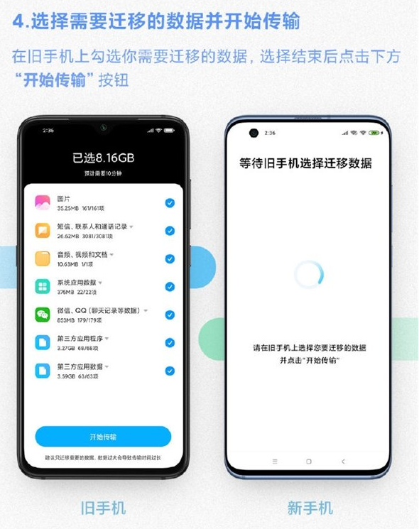 关于我来分享小米换机功能的使用介绍，请看官方说明。