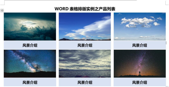 关于Word怎么制作产品列表效果。