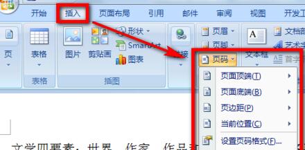 关于word插入页码的操作方法