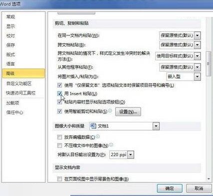 关于word2010中使用Insert粘贴键的操作内容
