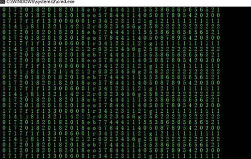 关于WIN10系统使用cmd命令制作数字雨小程序的详细步骤